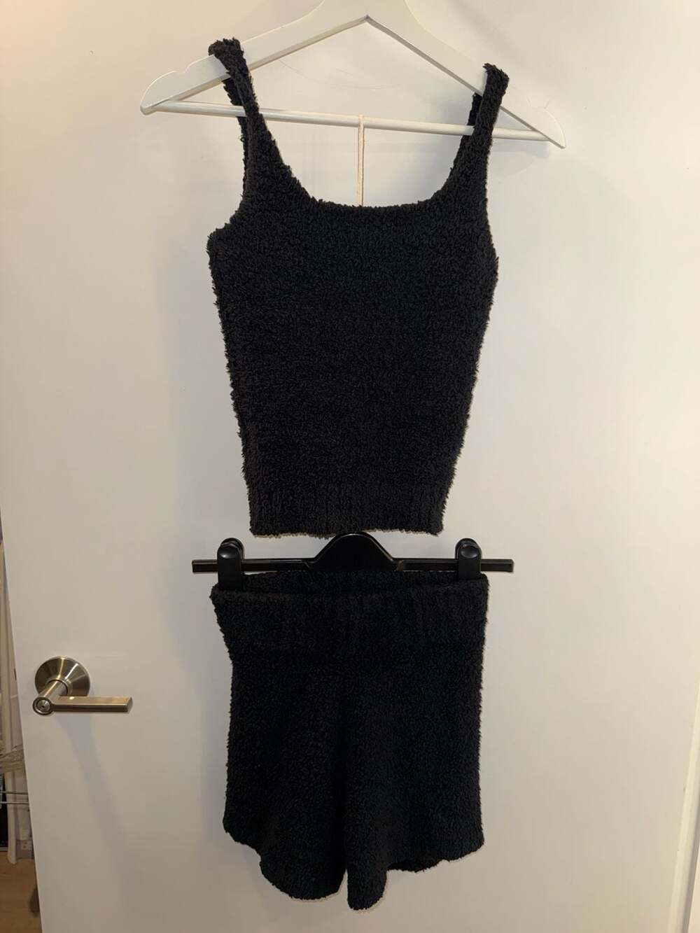 SKIMS Cozy Knit Tank and Short Set Black XXS/XS